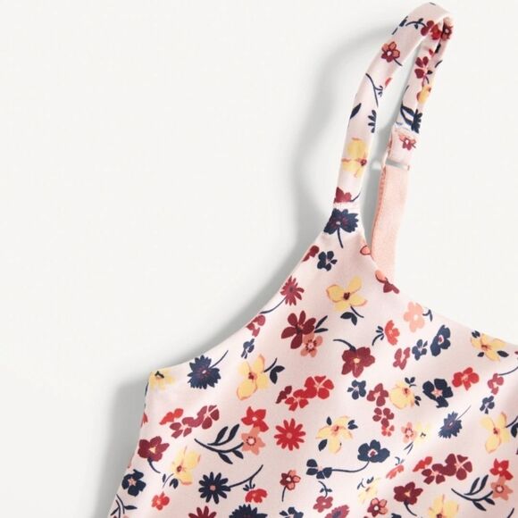 Floral Print Womens Bralette Xl Old Navy Cute Boho Y2k Comfy Bra Sports Gym Tank - Picture 3 of 13